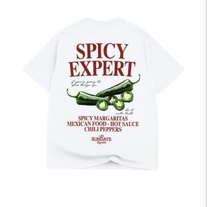 Spicy Expert White Graphic Tee by Los Sundays